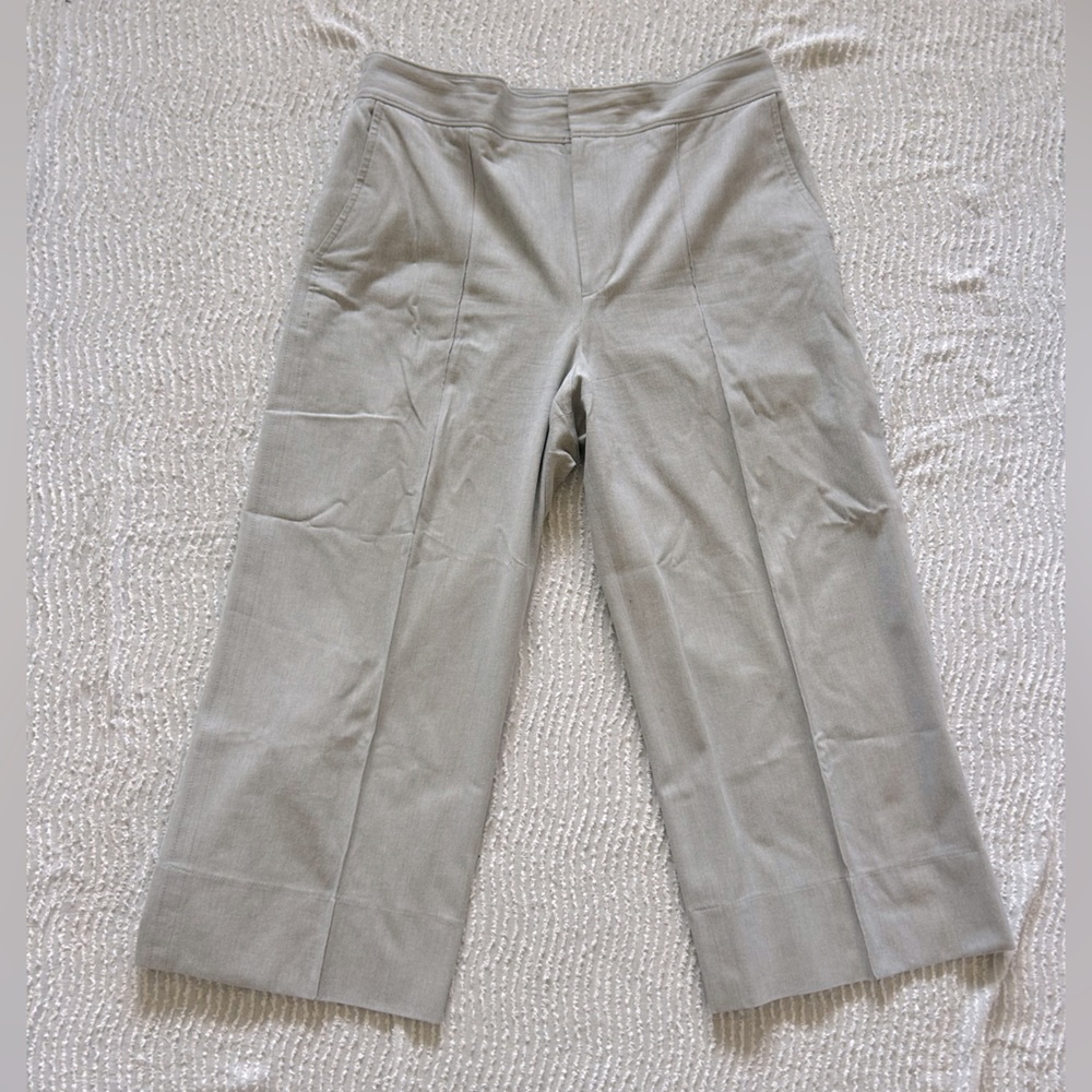 Club Monaco Grey Wide Leg Pants Size 12 High Waist Trousers Gray